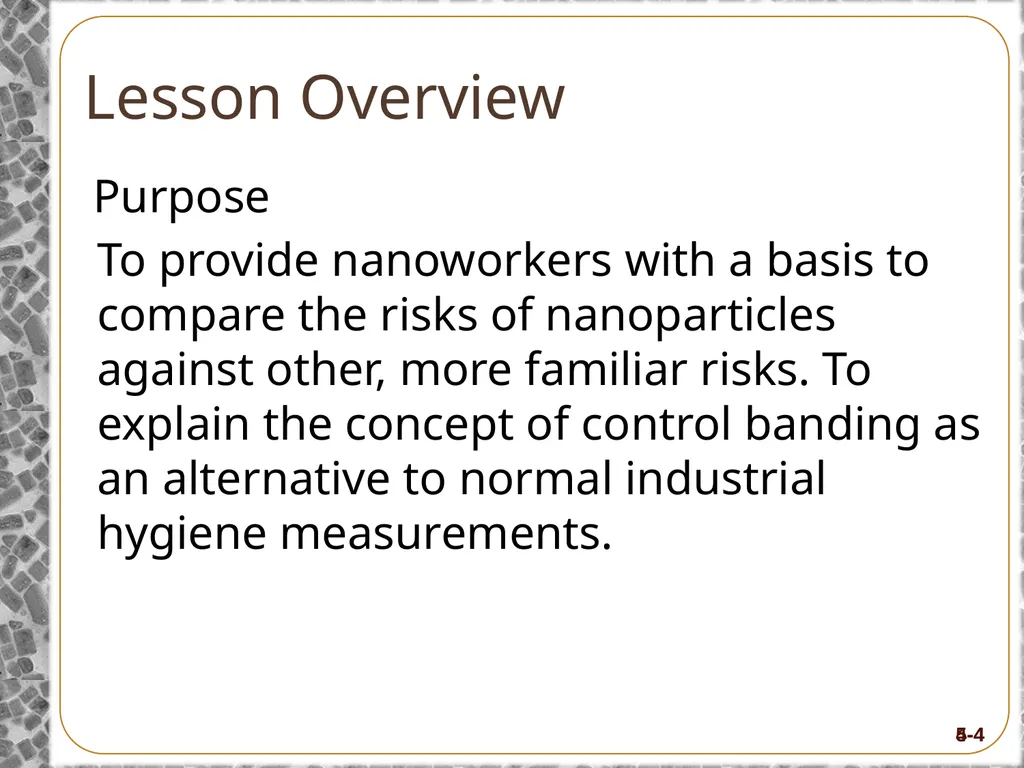 8-Hour Training Course Module 5: Risk and Hazard - slide 4 of 56