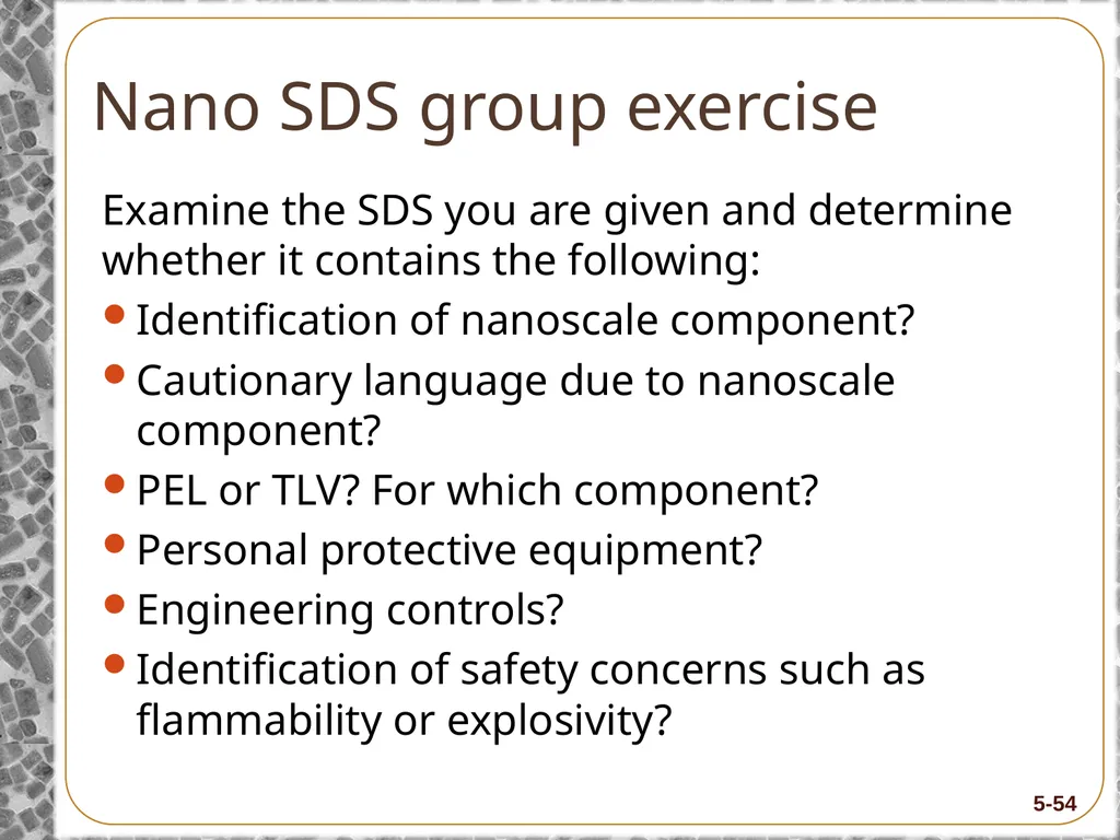 8-Hour Training Course Module 5: Risk and Hazard - slide 54 of 56