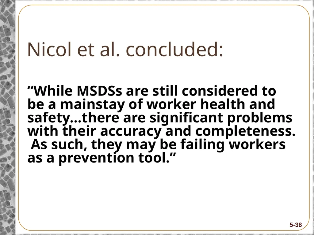 8-Hour Training Course Module 5: Risk and Hazard - slide 38 of 56