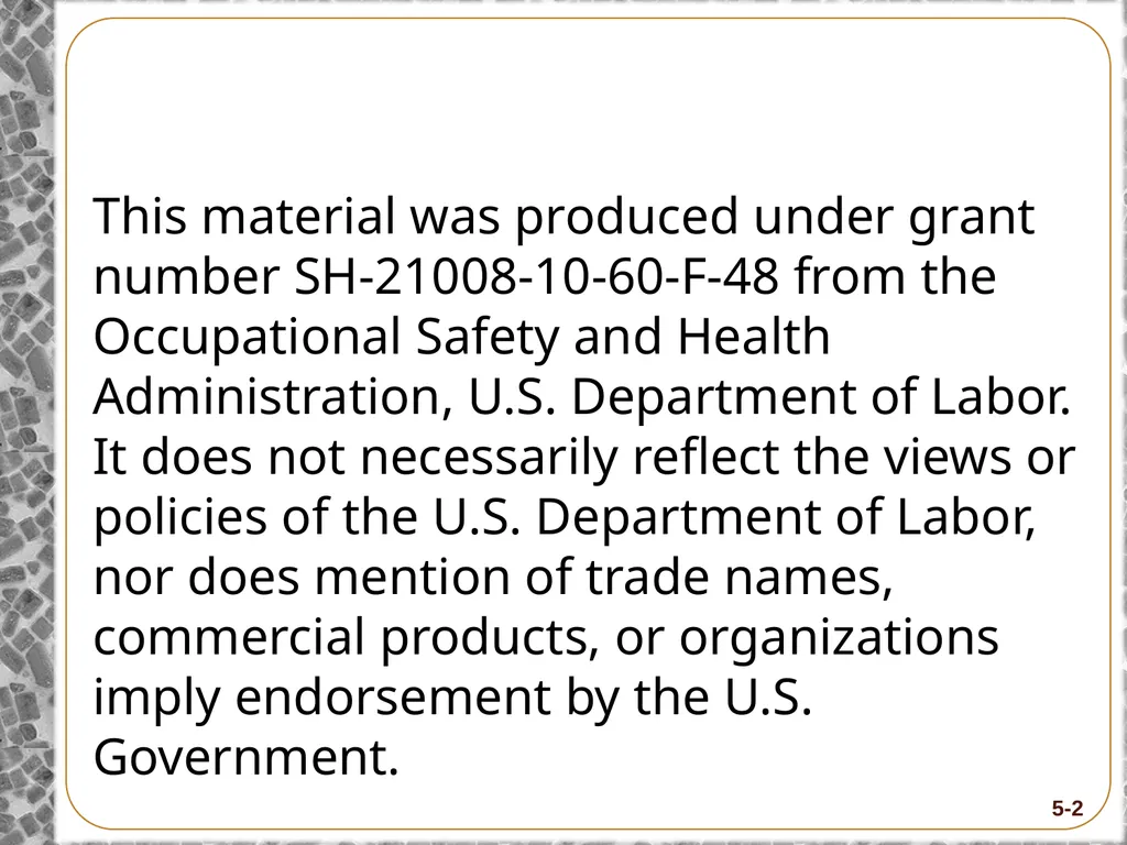 8-Hour Training Course Module 5: Risk and Hazard - slide 2 of 56