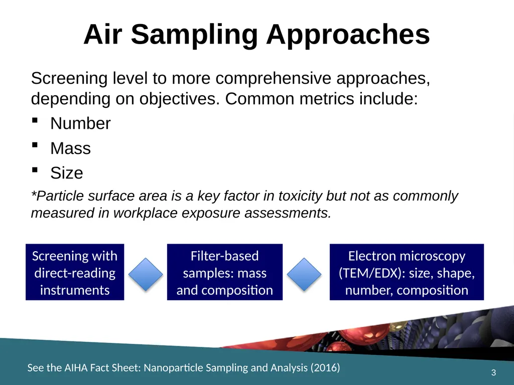 Air Sampling Approaches for Engineered - slide 3 of 13
