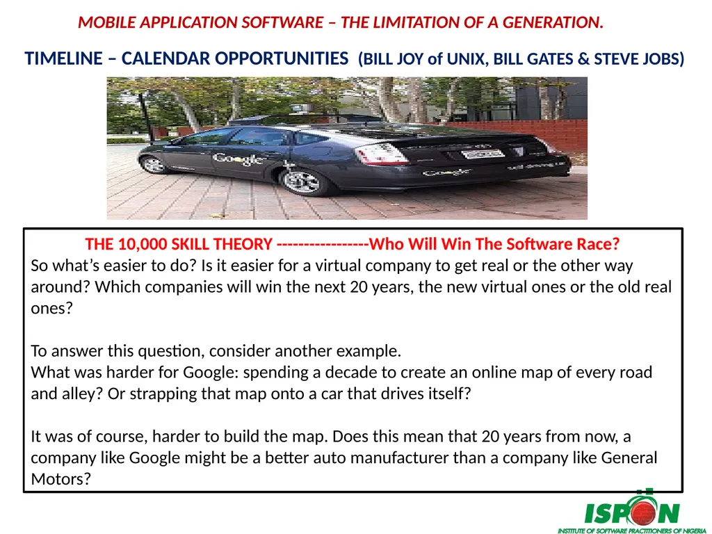 MOBILE APPLICATON SOFTWARE – THE LIMITATION OF A - slide 10 of 18