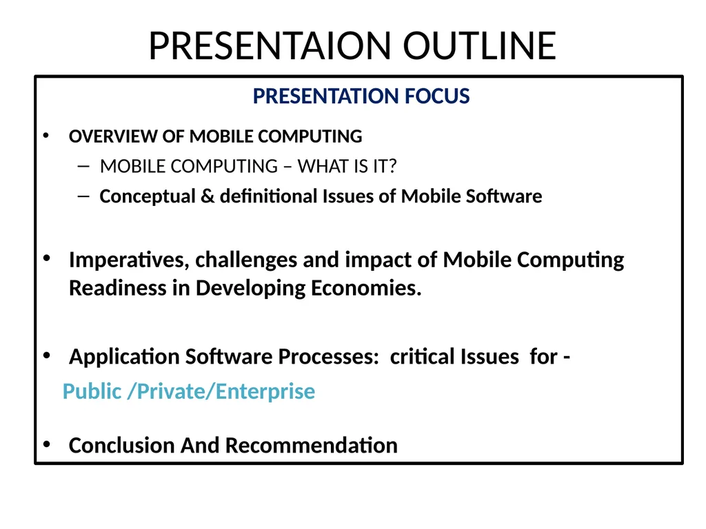 MOBILE APPLICATON SOFTWARE – THE LIMITATION OF A - slide 2 of 18