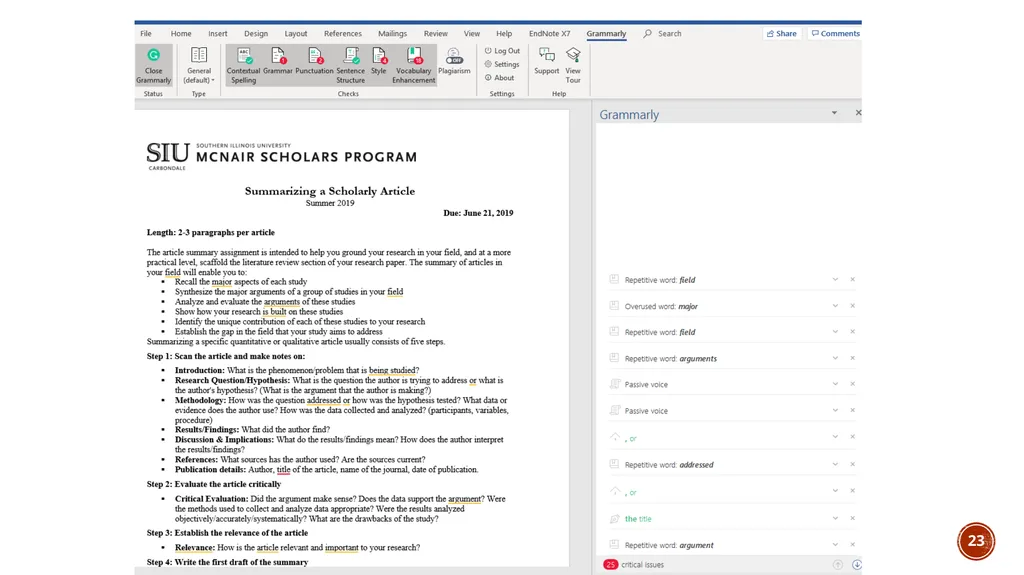 Summarizing Journal Articles & Online Tools for - slide 23 of 26