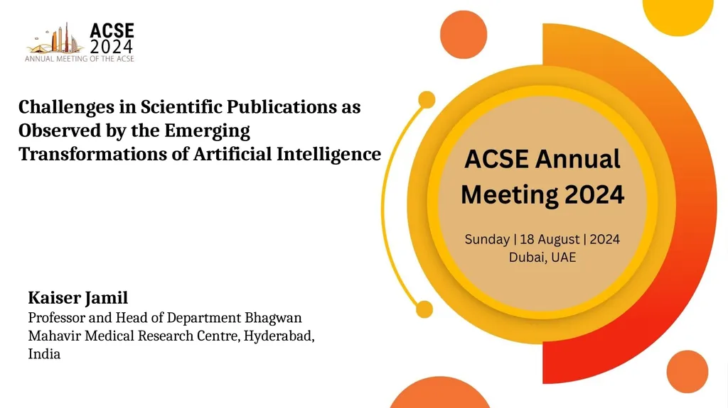 Challenges in Scientific Publications as Observed - slide 1 of 36