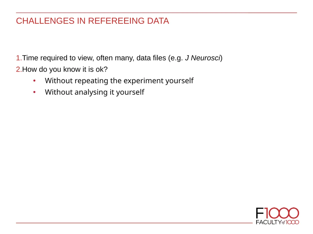 Data PUBLISHING: PEER REVIEW, SHARED STANDARDS AND - slide 11 of 19