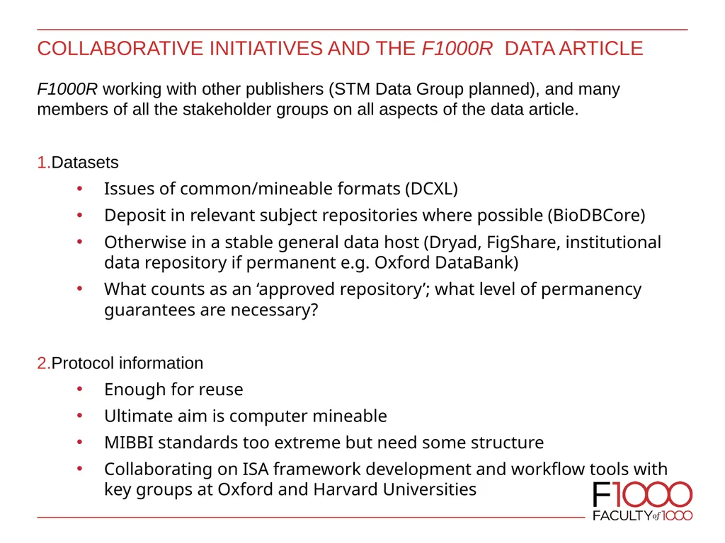 Data PUBLISHING: PEER REVIEW, SHARED STANDARDS AND - slide 9 of 19