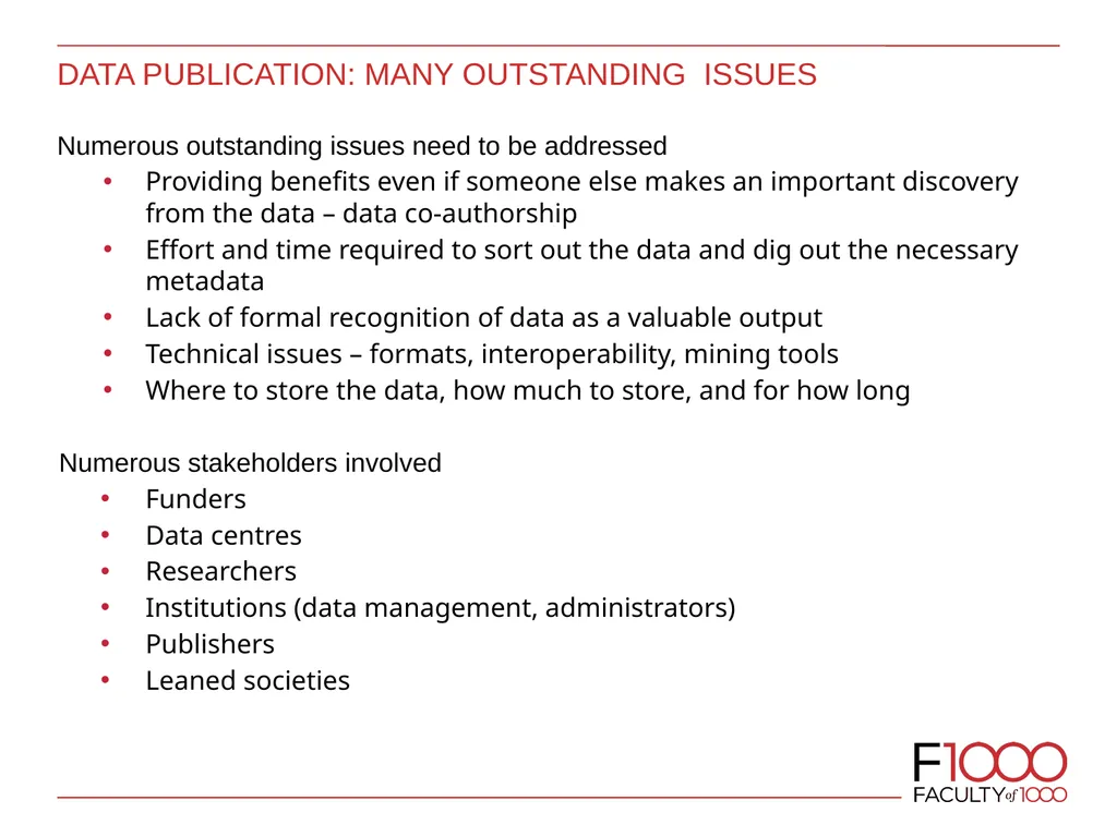 Data PUBLISHING: PEER REVIEW, SHARED STANDARDS AND - slide 7 of 19