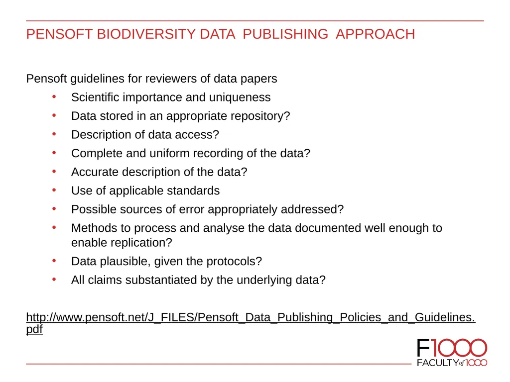 Data PUBLISHING: PEER REVIEW, SHARED STANDARDS AND - slide 13 of 19