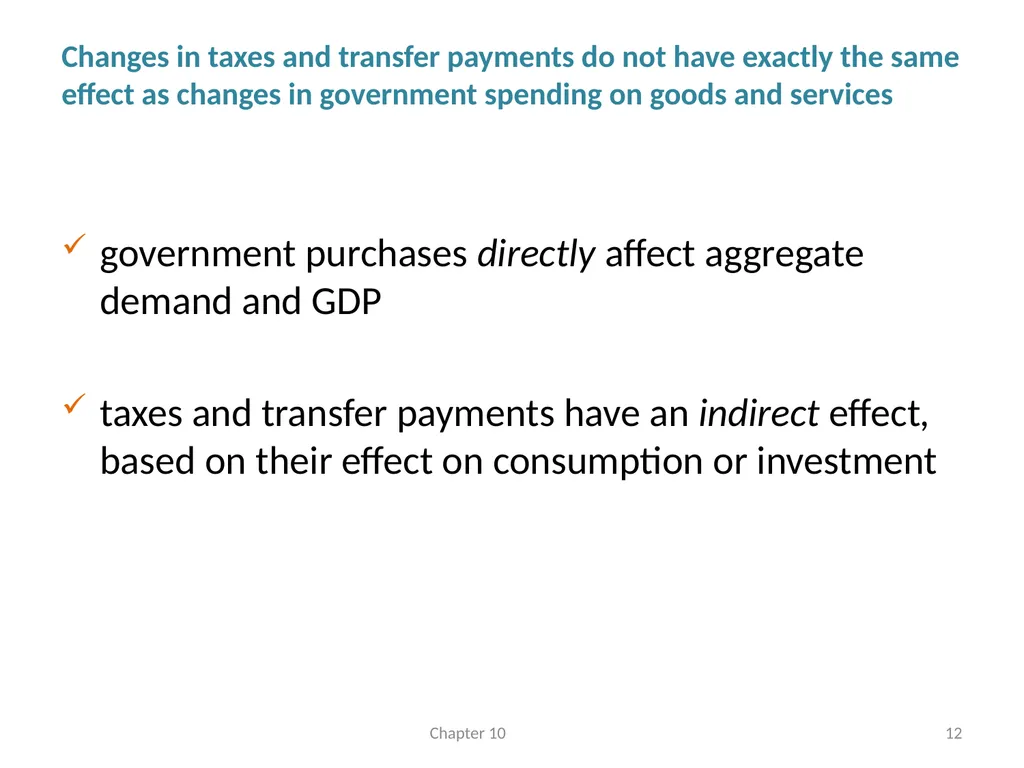 Fiscal Policy Chapter 10 © Dünhaupt, Dullien, - slide 12 of 47
