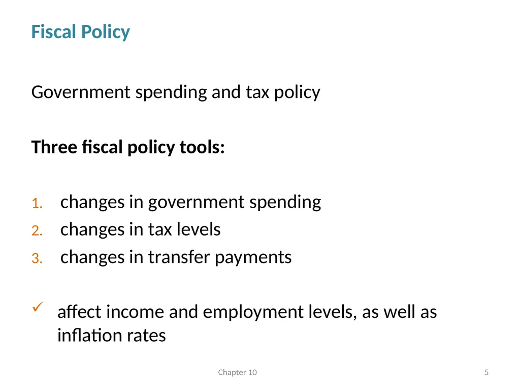 Fiscal Policy Chapter 10 © Dünhaupt, Dullien, - slide 5 of 47