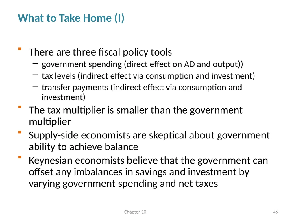 Fiscal Policy Chapter 10 © Dünhaupt, Dullien, - slide 46 of 47