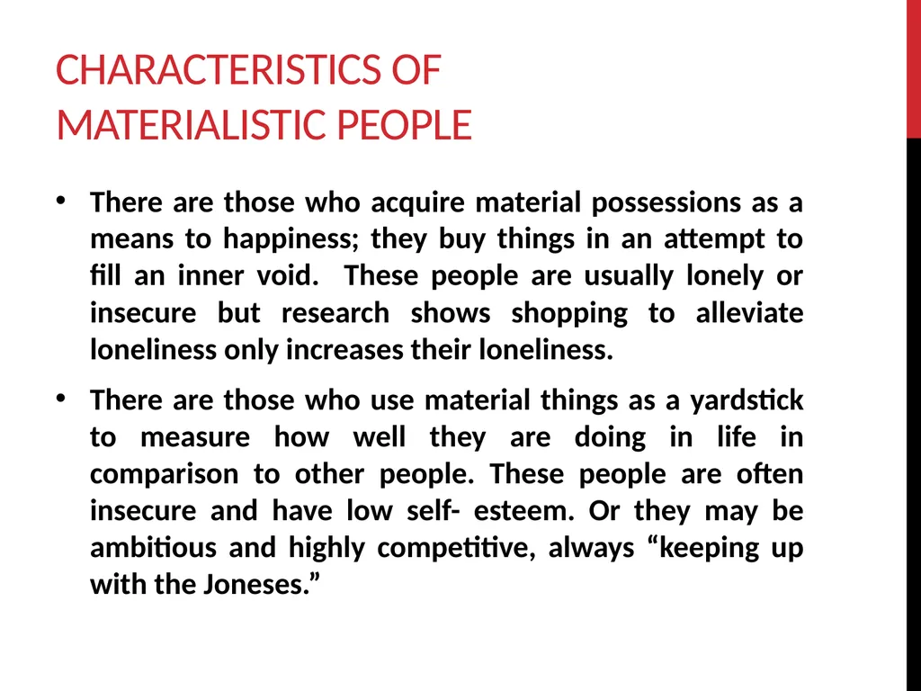 Materialism and Islamic values Lajna mentoring - slide 13 of 29