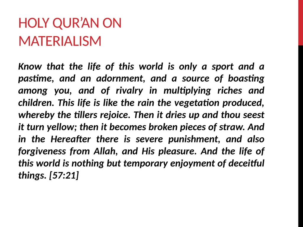 Materialism and Islamic values Lajna mentoring - slide 16 of 29