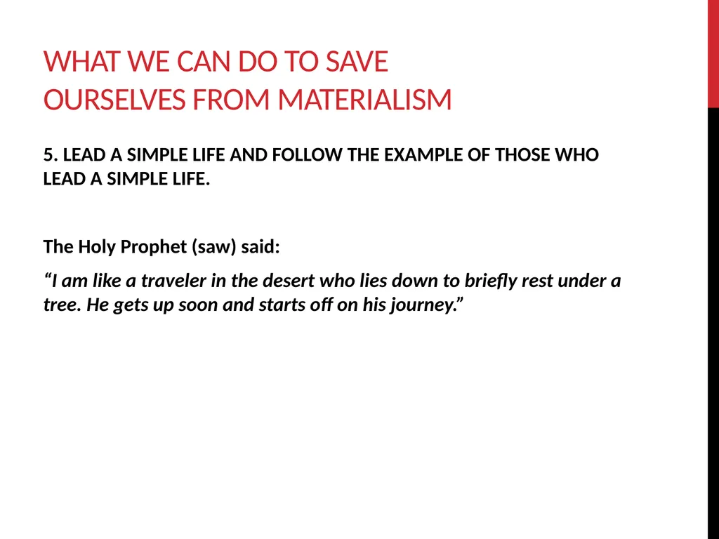Materialism and Islamic values Lajna mentoring - slide 25 of 29