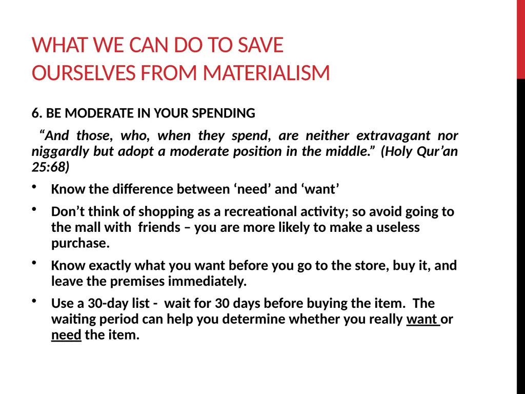 Materialism and Islamic values Lajna mentoring - slide 26 of 29
