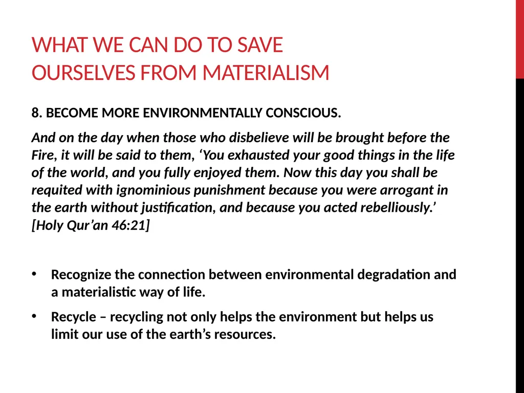 Materialism and Islamic values Lajna mentoring - slide 28 of 29