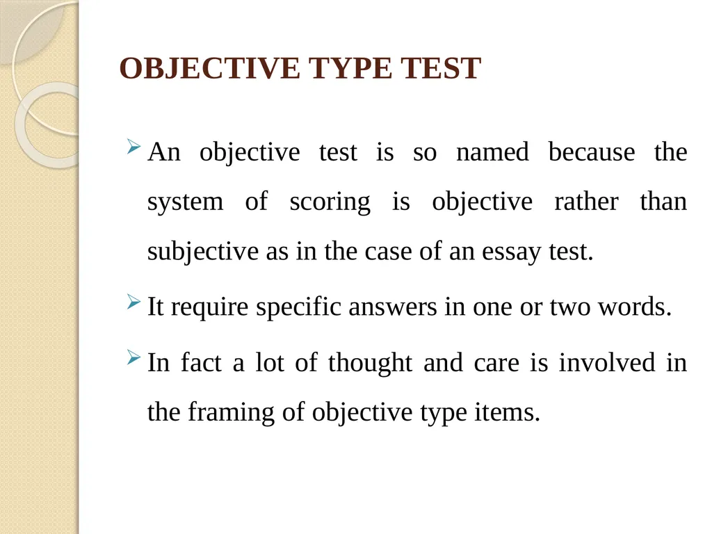CONSTRUCTION OF AN ACHIEVEMENT TEST Dr. - slide 9 of 29