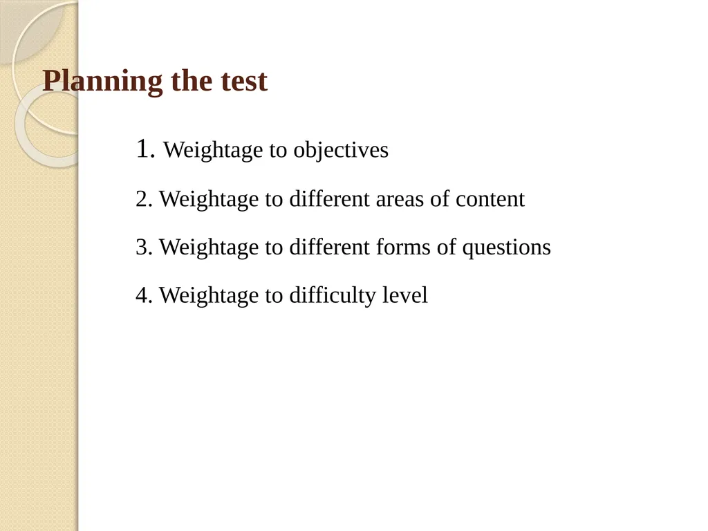 CONSTRUCTION OF AN ACHIEVEMENT TEST Dr. - slide 12 of 29