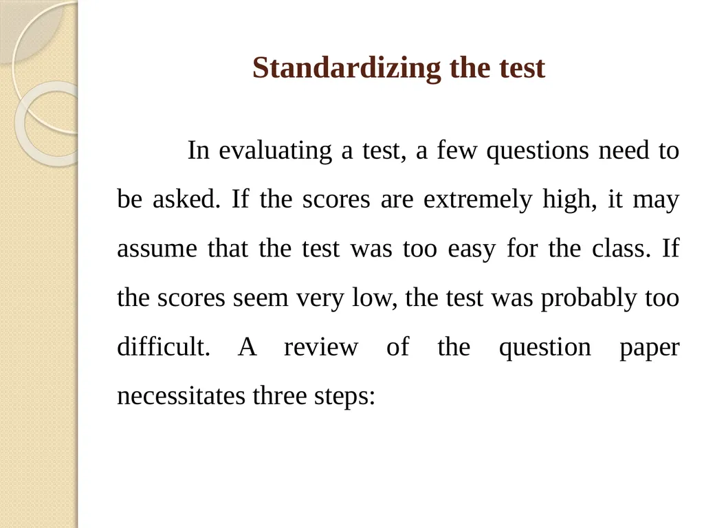 CONSTRUCTION OF AN ACHIEVEMENT TEST Dr. - slide 24 of 29