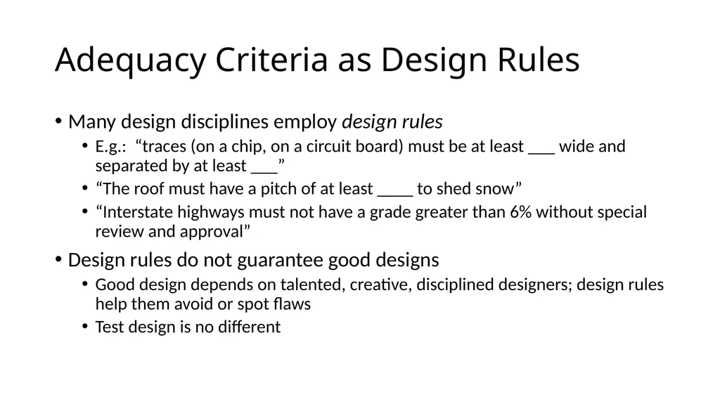 Test Case Selection and Adequacy Criteria Learning - slide 4 of 16