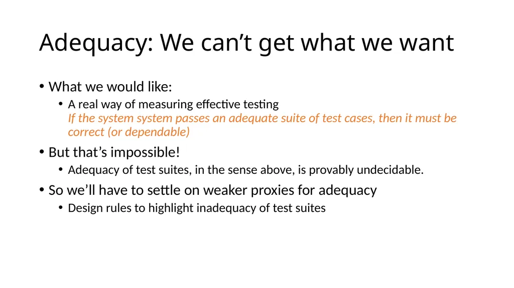 Test Case Selection and Adequacy Criteria Learning - slide 3 of 16