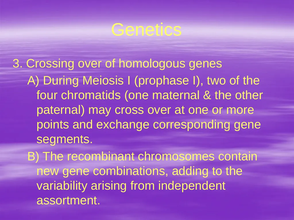 Genetics A. The Vocabulary of Genetics 1. - slide 19 of 20