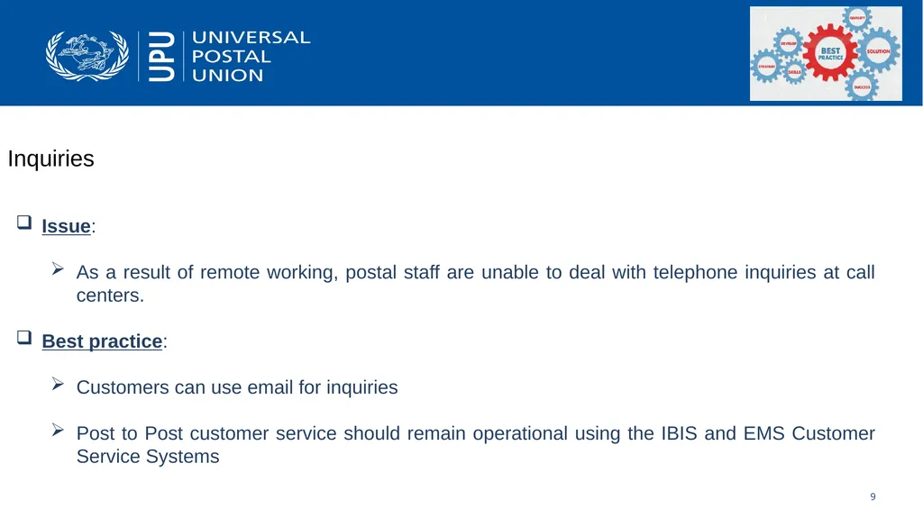 Keeping the Mail Moving Measures to limit the - slide 9 of 10