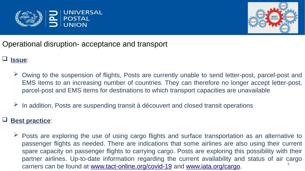Keeping the Mail Moving Measures to limit the - slide 5 of 10