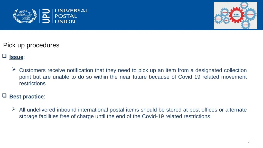 Keeping the Mail Moving Measures to limit the - slide 7 of 10