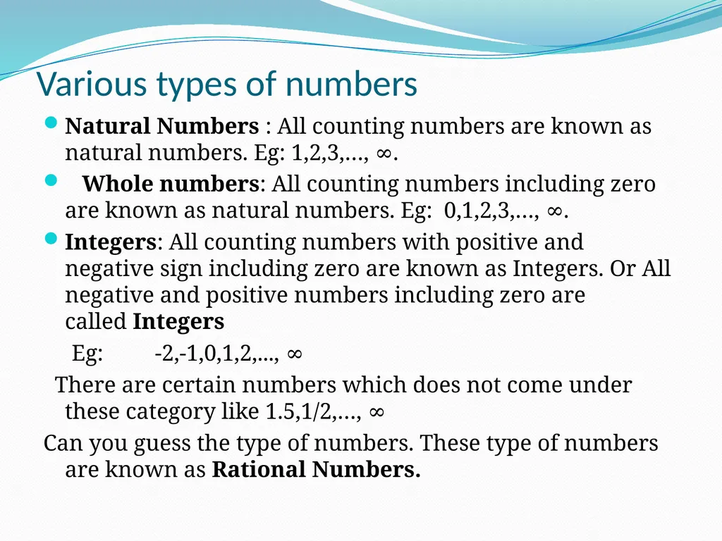 CLASS VIII RATIONAL NUMBERS CHAPTER NUMBER ONE - slide 2 of 19