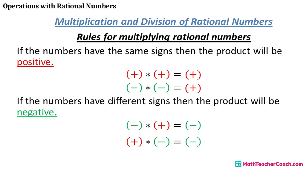Operations with Rational Numbers Unit 1 Lesson 2 - slide 15 of 34