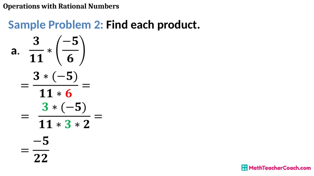 Operations with Rational Numbers Unit 1 Lesson 2 - slide 18 of 34