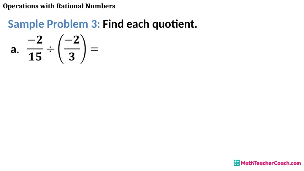 Operations with Rational Numbers Unit 1 Lesson 2 - slide 27 of 34