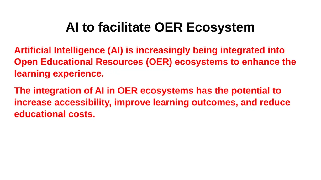 BUILDING SUSTAINABLE OER ECOSYSTEM Mohan B Menon - slide 20 of 28