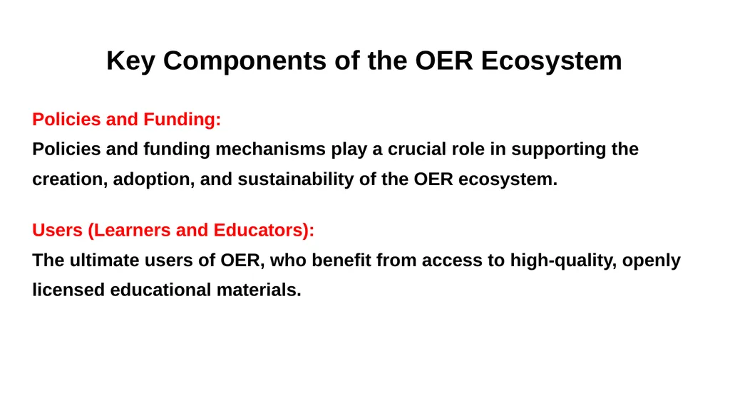 BUILDING SUSTAINABLE OER ECOSYSTEM Mohan B Menon - slide 13 of 28