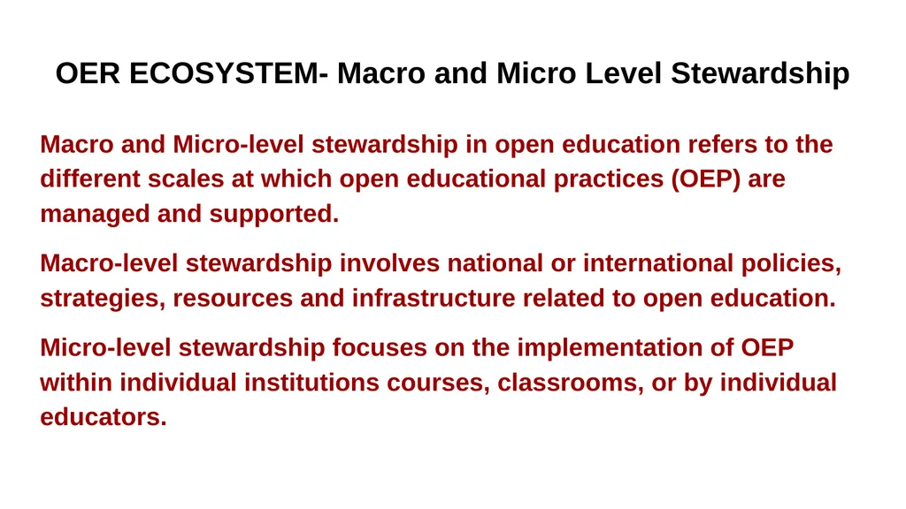 BUILDING SUSTAINABLE OER ECOSYSTEM Mohan B Menon - slide 25 of 28