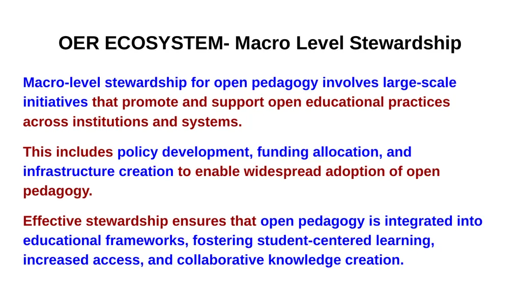 BUILDING SUSTAINABLE OER ECOSYSTEM Mohan B Menon - slide 26 of 28