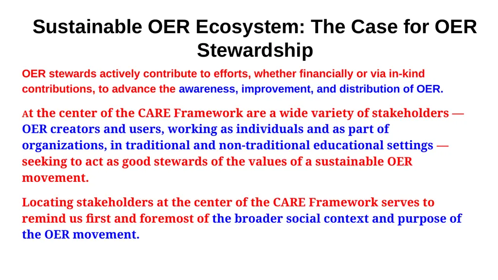 BUILDING SUSTAINABLE OER ECOSYSTEM Mohan B Menon - slide 8 of 28