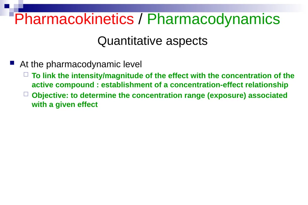 Pharmacokinetics and pharmacodynamics An overview - slide 8 of 40