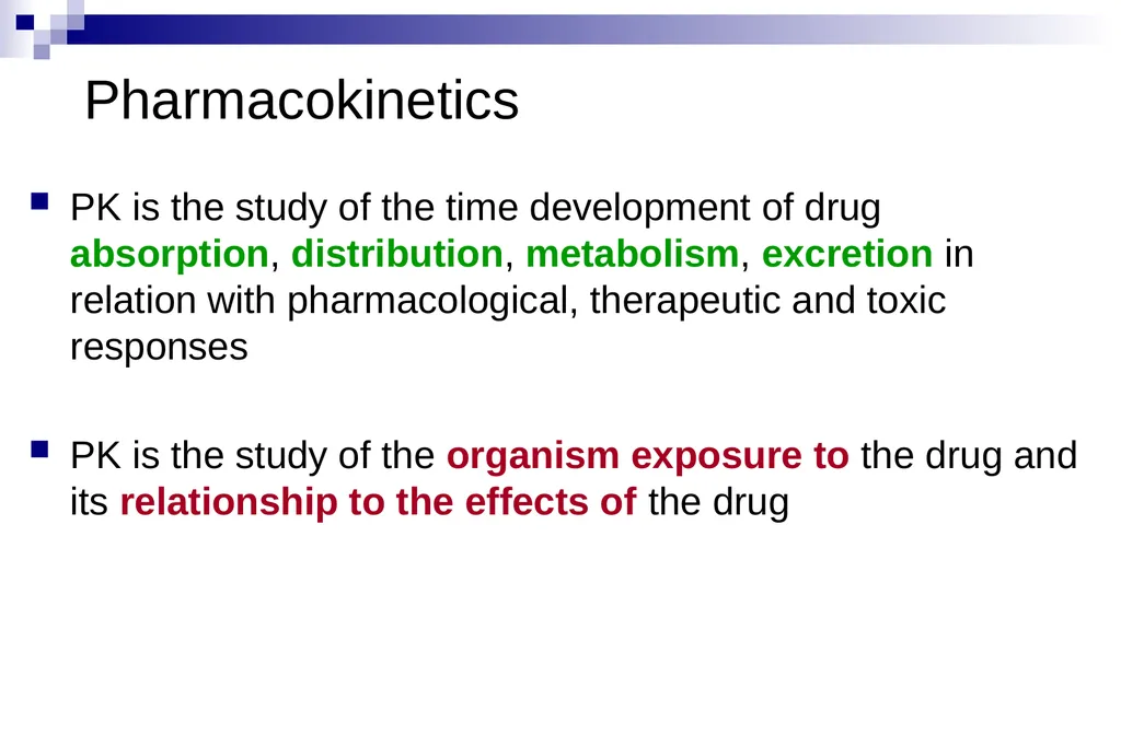Pharmacokinetics and pharmacodynamics An overview - slide 5 of 40