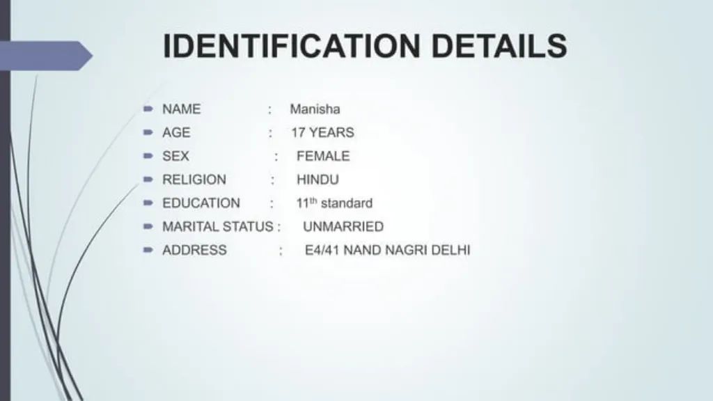 Index Case Adolescent - slide 2 of 25
