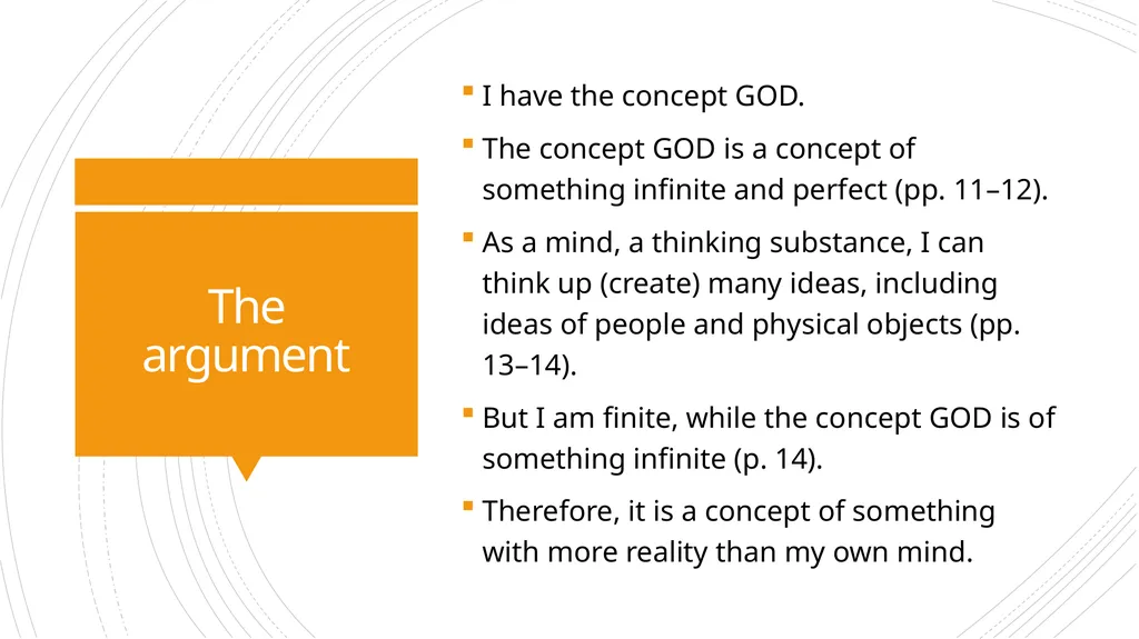 Descartes’ trademark argument Michael Lacewing The - slide 9 of 13