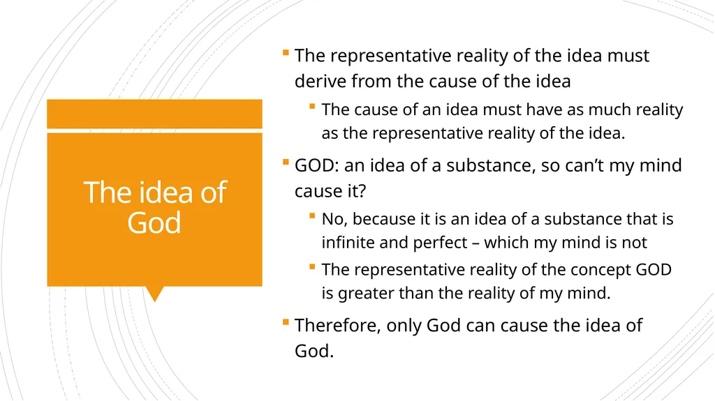 Descartes’ trademark argument Michael Lacewing The - slide 8 of 13
