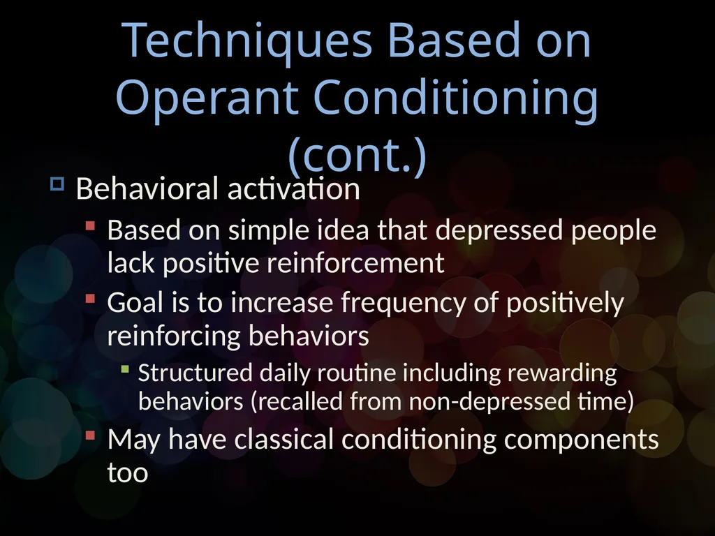 Chapter 14 Behavioral Psychotherapy Behavioral - slide 22 of 26
