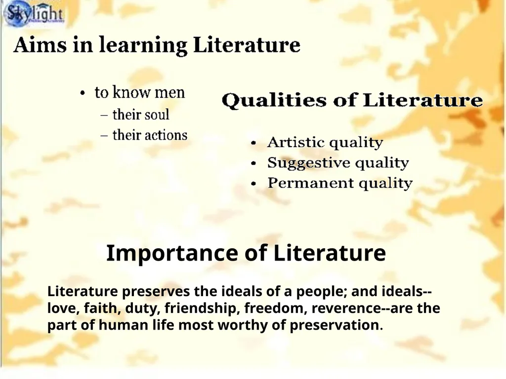 English Literature An Introduction Presentation - slide 6 of 18