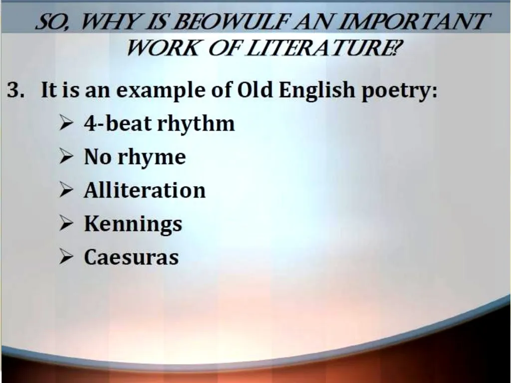 English Literature An Introduction Presentation - slide 18 of 18