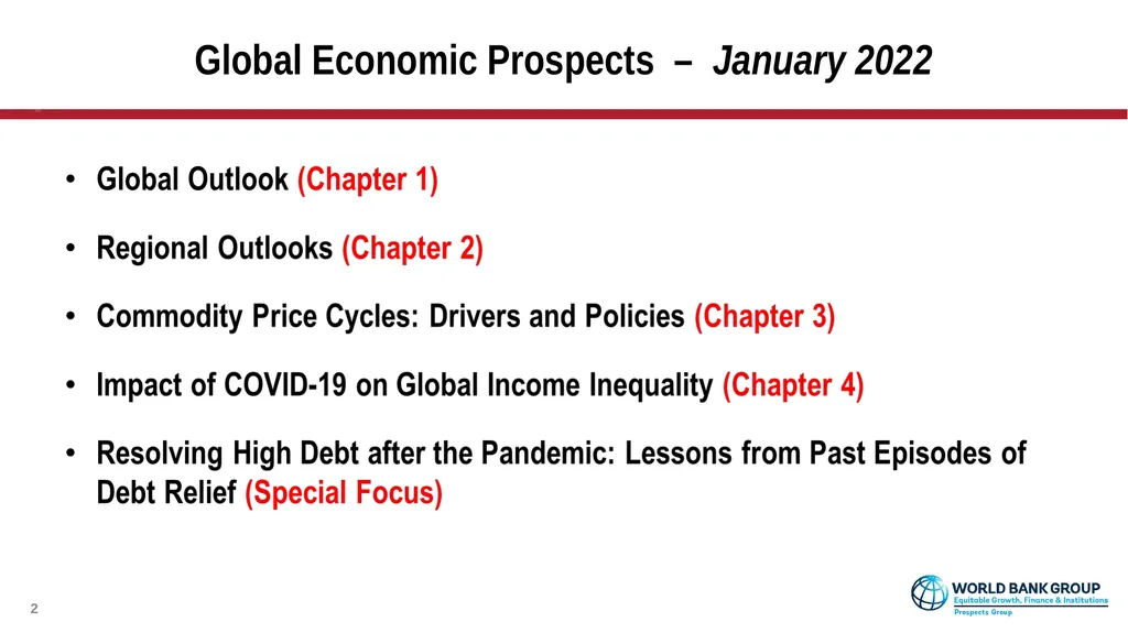 Global Economic Prospects January 2022 - slide 2 of 16