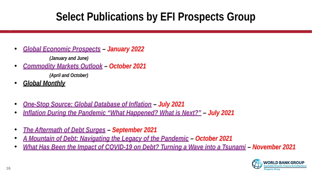 Global Economic Prospects January 2022 - slide 16 of 16