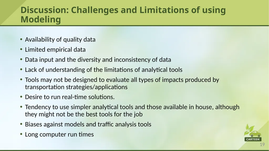 www.carteeh.org Lecture #11: Traffic Modeling - slide 19 of 29
